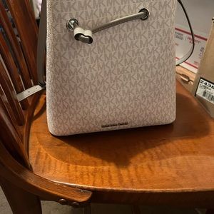 Michael Kors Monogram Tote in Gray and matching wallet